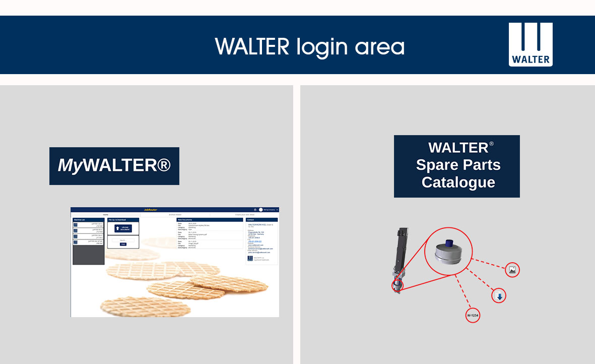 New WALTER login area WALTERWERK EN